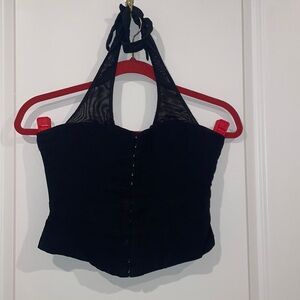I.AM.GIA mesh halter corset top